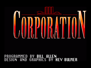 Corporation title screen for Amiga